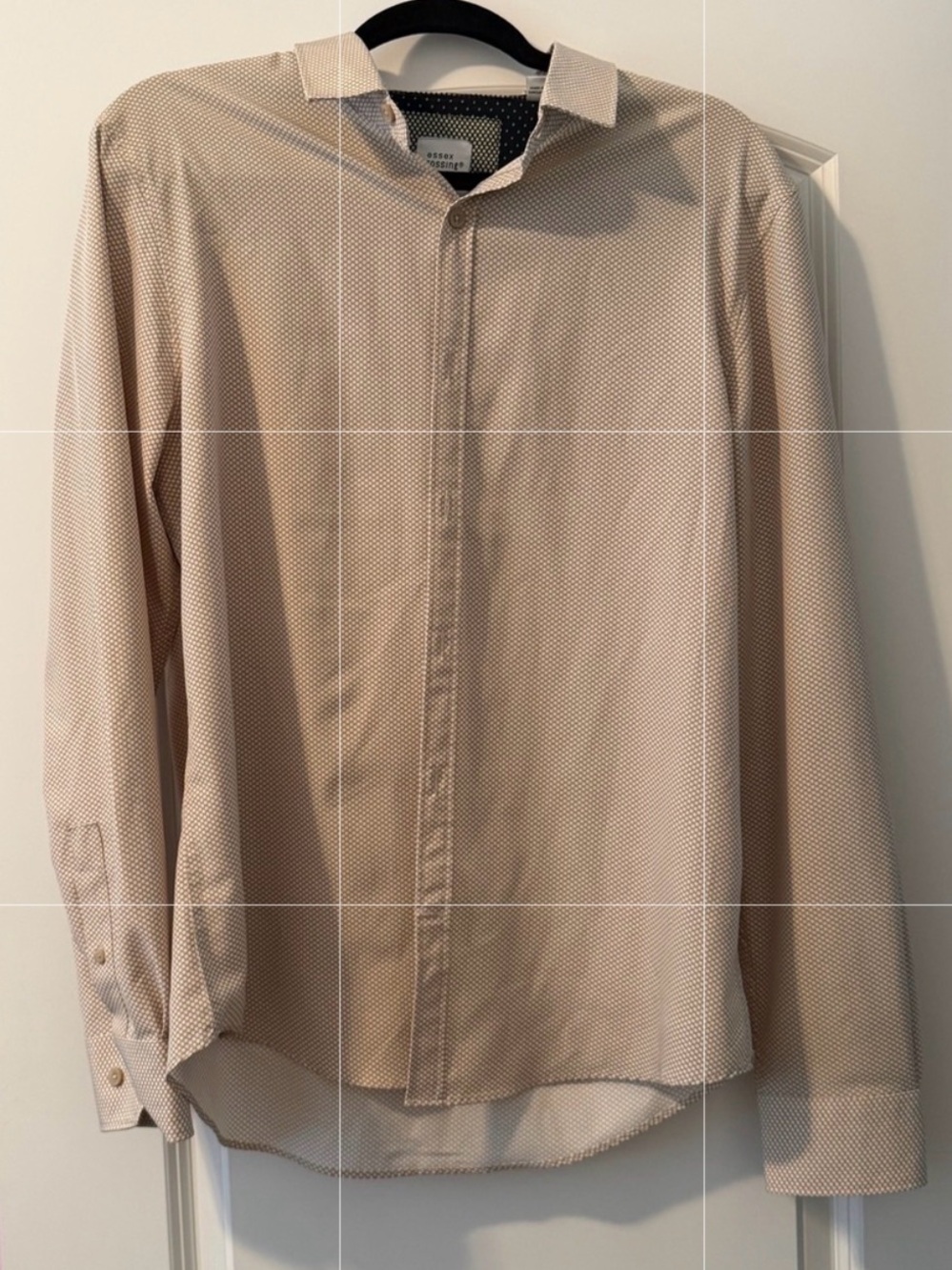 Essex Crossing Men'Small Geometric Button Down in Brown & White Size Small Like